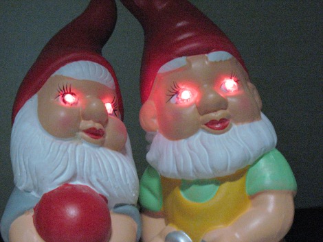 Image of gnomes with glowing eyes