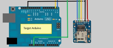 With arduino using sd card Reading and