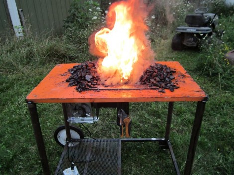 Fire brick forge  Diy forge, Welded metal projects, Coal forge