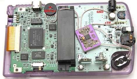 Game Boy Color Noire Modifiée - Écran OLED Neuf - Ampli Audio - Sound Fix