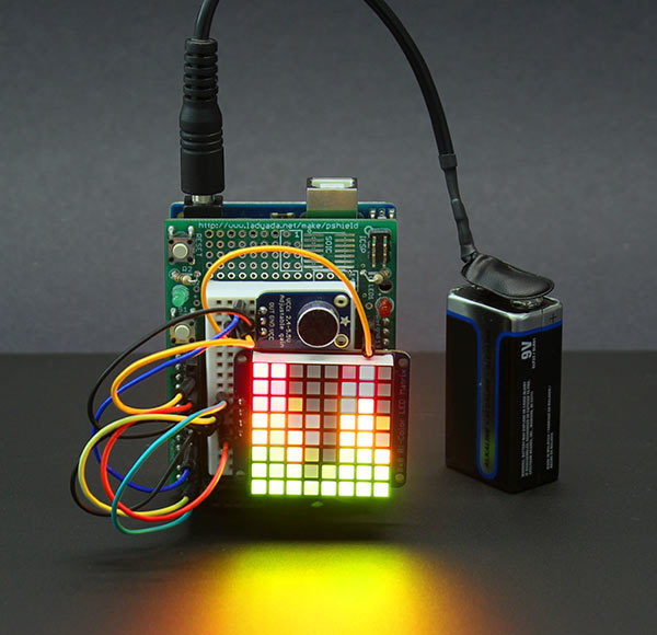 micro Zogenaamd Grommen Color LED Matrix VU Meter Shows How To Use FFT With Arduino | Hackaday