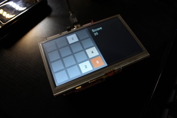 Embedded touch version of 2048 tile game