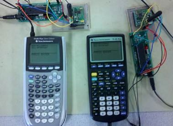 TI calculators with wireless circuitry