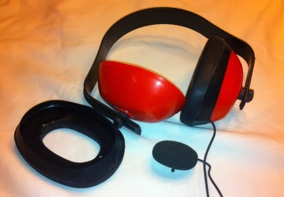 Noise Blocking headphones made from industrial earmuffs