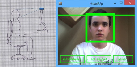 Webcam based posture sensor