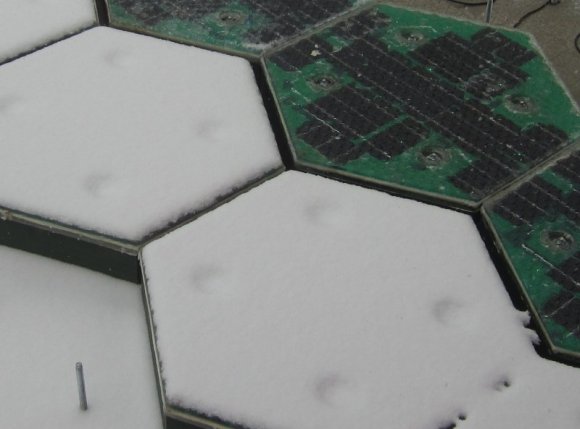 smart road tiles melting snow