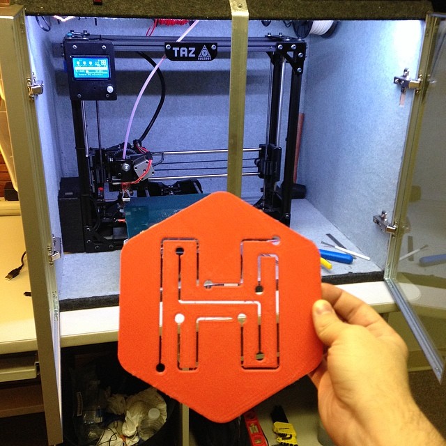 Hackyard Logo 3D Printed