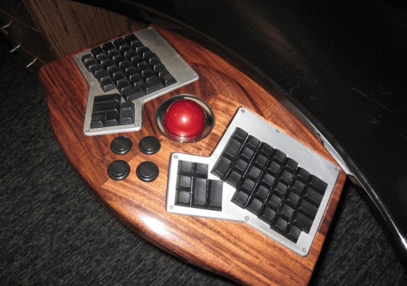 Gaming Keyboard in Desk