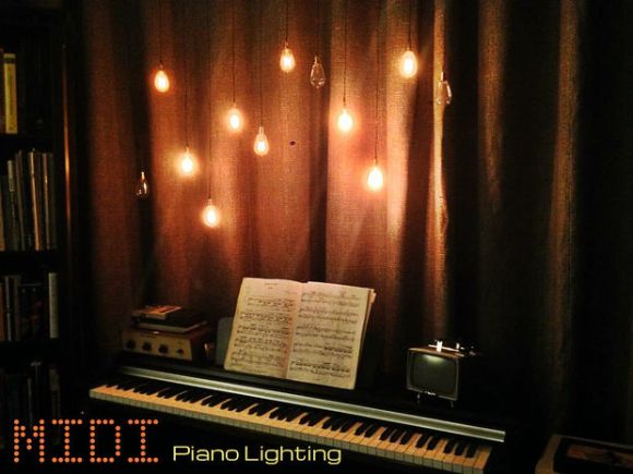 MIDI piano lights