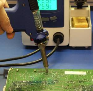 Automatic Desoldering Station utilizes a vacuum to remove solder.