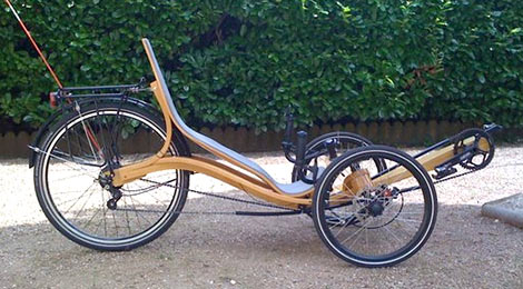 wooden trike bike