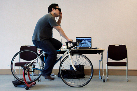 virtual reality stationary bike