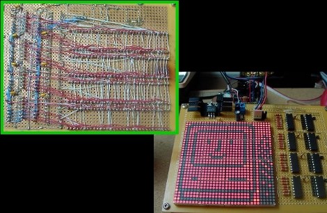 Wire-wrapping An LED Matrix | Hackaday