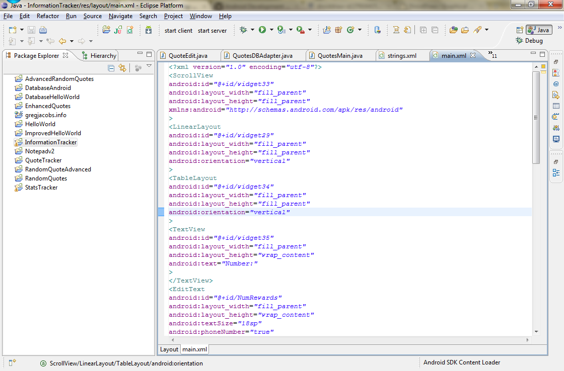Android Development 101 – Part 5:DroidDraw & Information Tracker ...