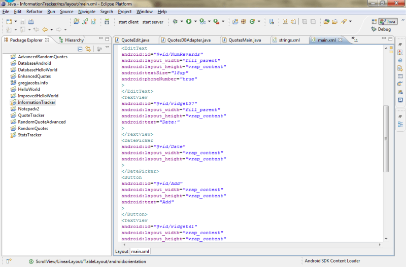 Android Development 101 – Part 5:DroidDraw & Information Tracker ...