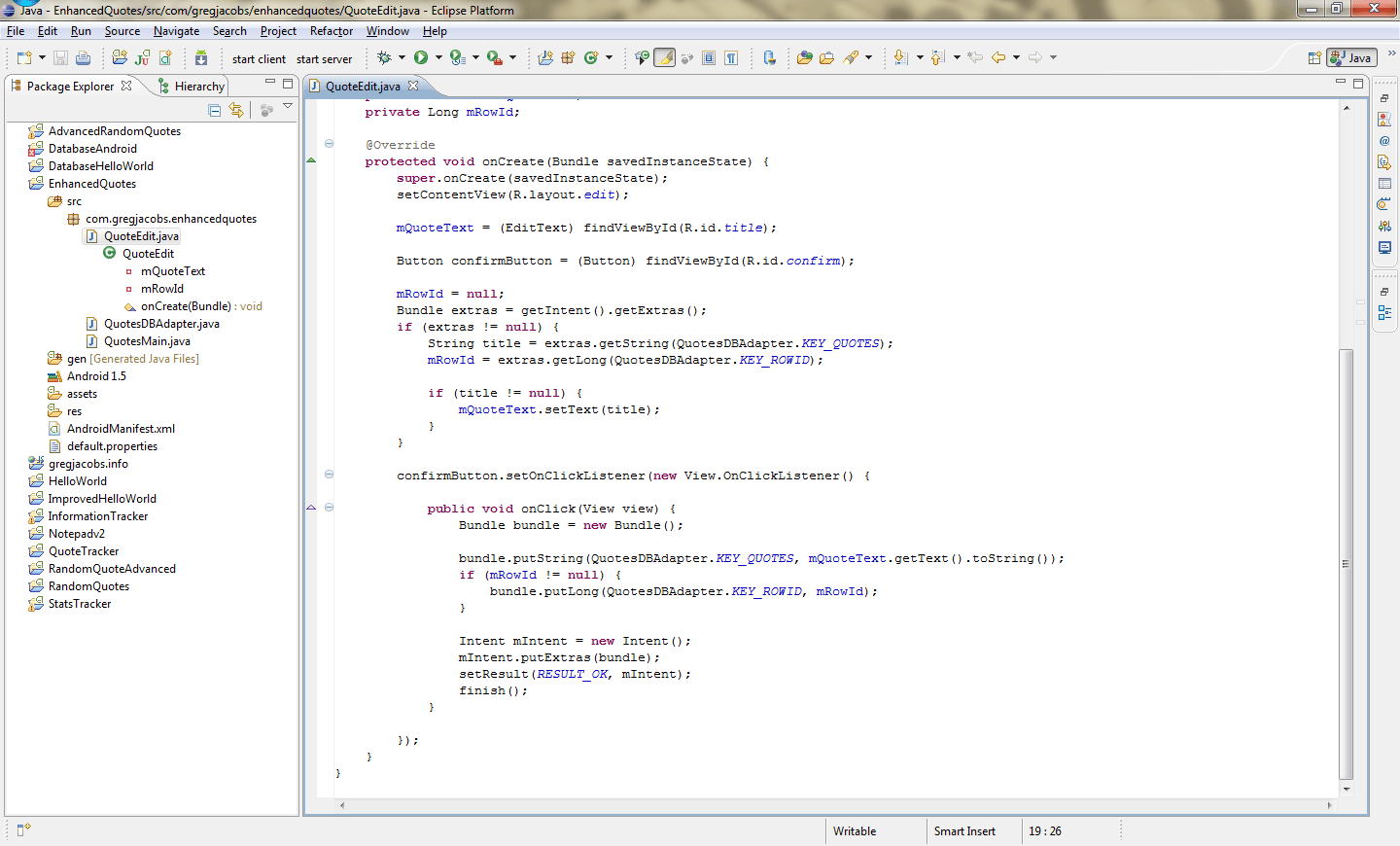 Android Development 101- Part 4:Advanced Database/GUI Code And DDMS ...