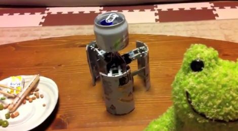 Tiny Transforming Beer Can Robot | Hackaday