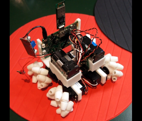 Chumby Controlled Mechanum Wheel Robot | Hackaday