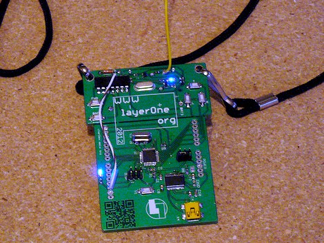 Morse Code Beacon Wins The LayerOne Badge Hacking Contest | Hackaday