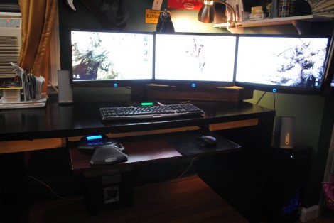A Custom Monitor Mount Built From Wood | Hackaday