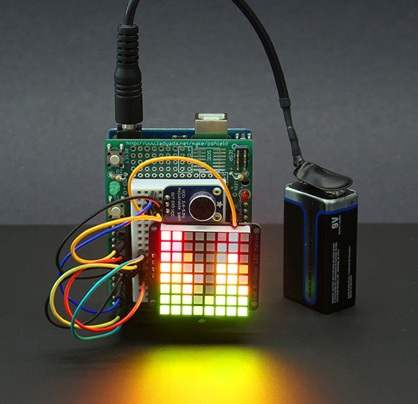 Color Led Matrix Vu Meter Shows How To Use Fft With Arduino Hackaday