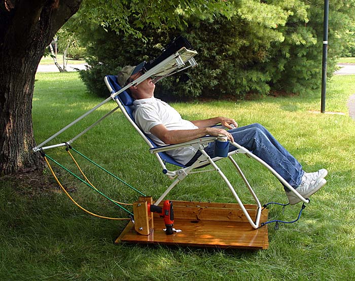 Motorized Binocular Chair Has You Stargazing In Comfort Hackaday