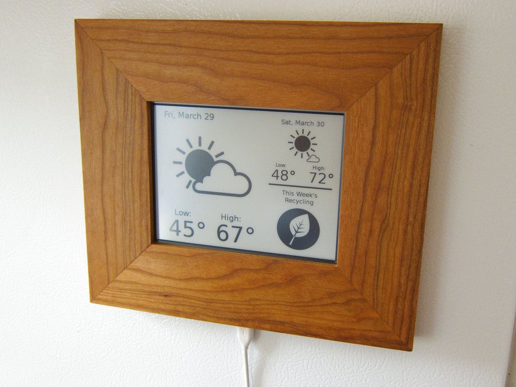 Kindle Weather And Recycling Display Hackaday