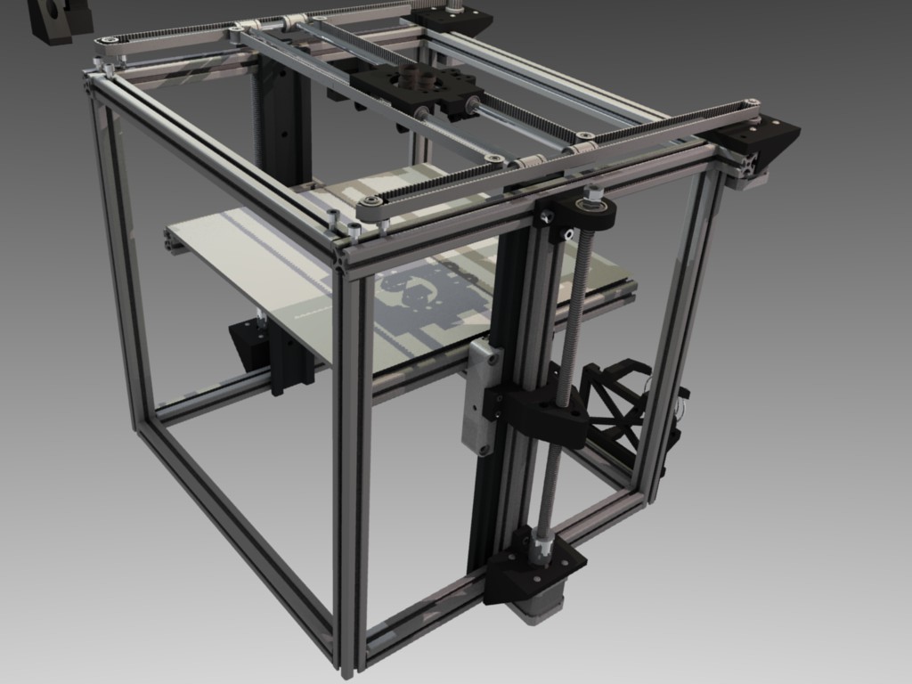 H-bot Style 3D Printer Moves Bed For Z-axis - Hbot Zaxis