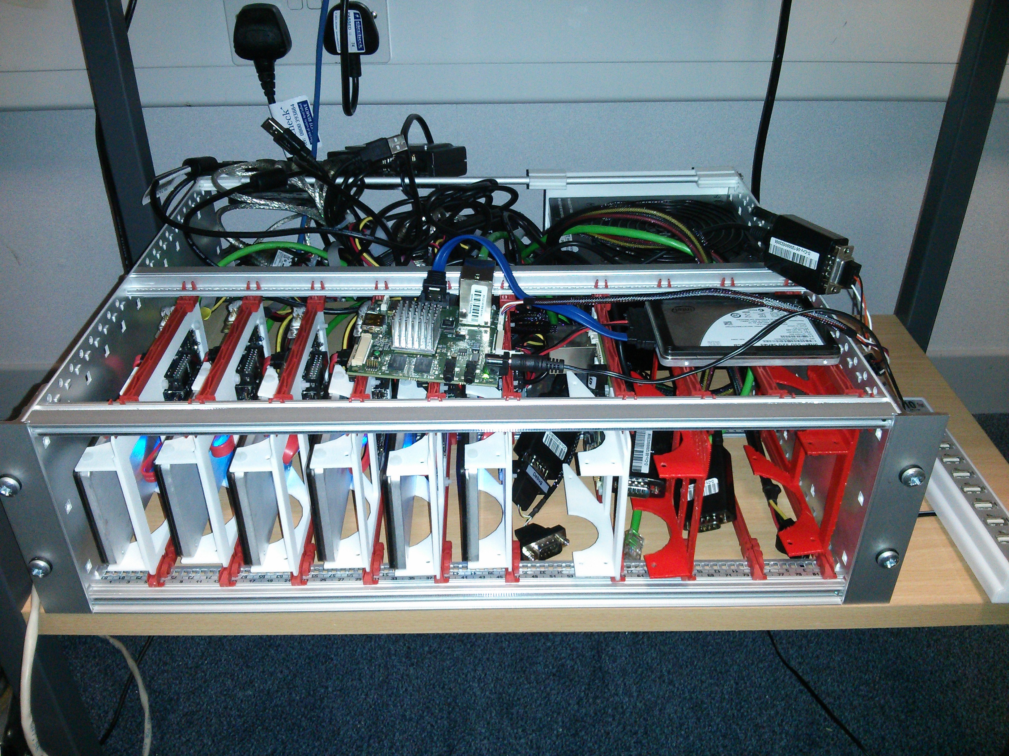 Server Rack Printer Mount 3D Printer Used To Make Custom Blade Server Type Mounting System | Hackaday