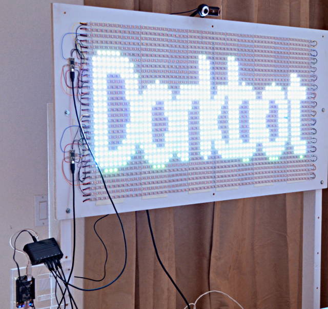 Update: Live Video Played On LED Strip Display | Hackaday