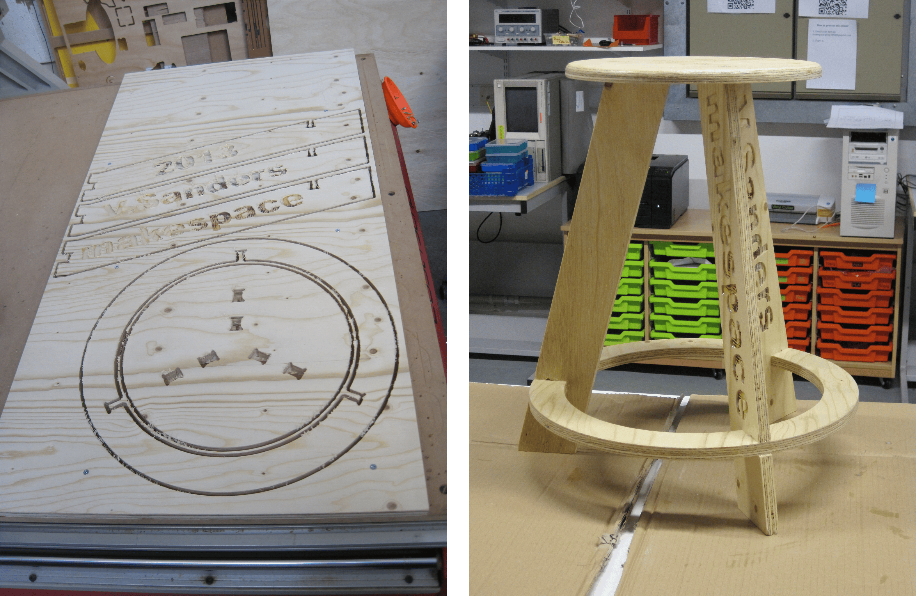 Many Iterations Of A Plywood Stool That Requires No Glue | Hackaday
