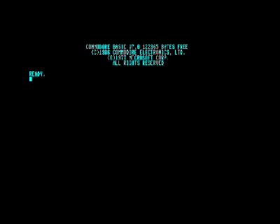 The Commodore C128 in 80 Column mode.