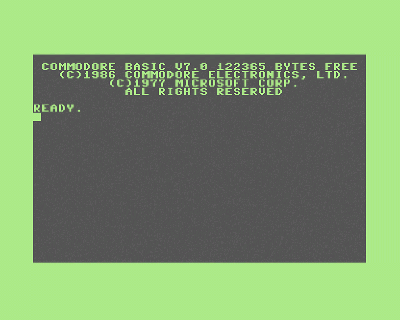 Commodore C128 Boot Screen on 40 Column