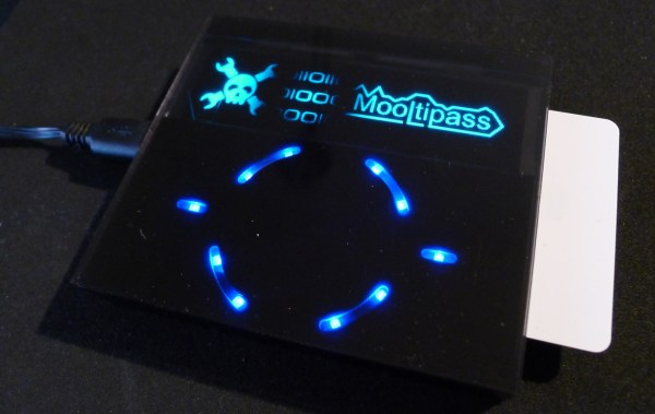 OLED display, blue LED and Smartcard