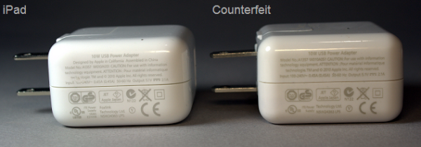 Counterfeit Apple Charger