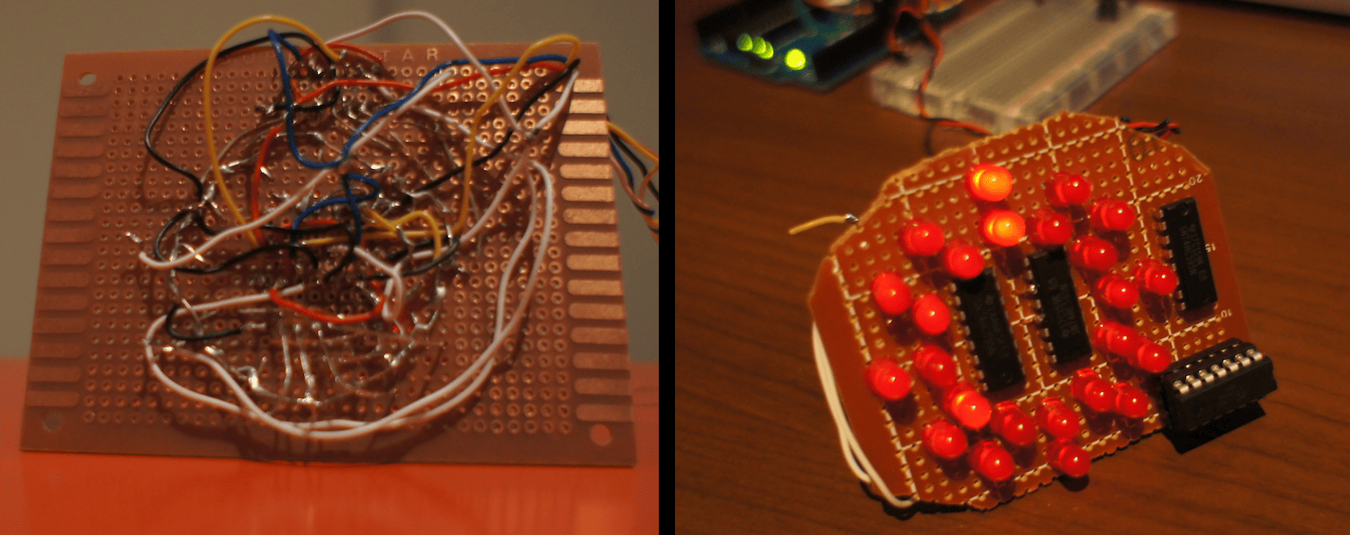 ATtiny84 Powered Minimalist LED Clock | Hackaday
