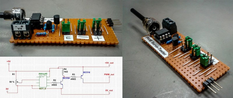 Attiny PWM Generator And Servo Tester | Hackaday