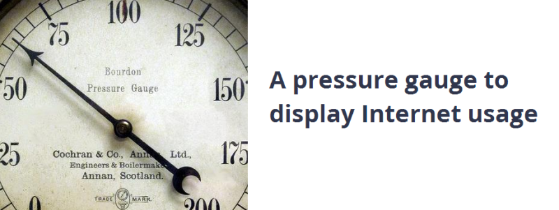Pressure Gauge Used to Monitor Internet Usage