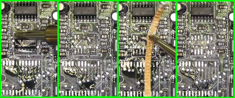 Desoldering SMT with Chip Quik