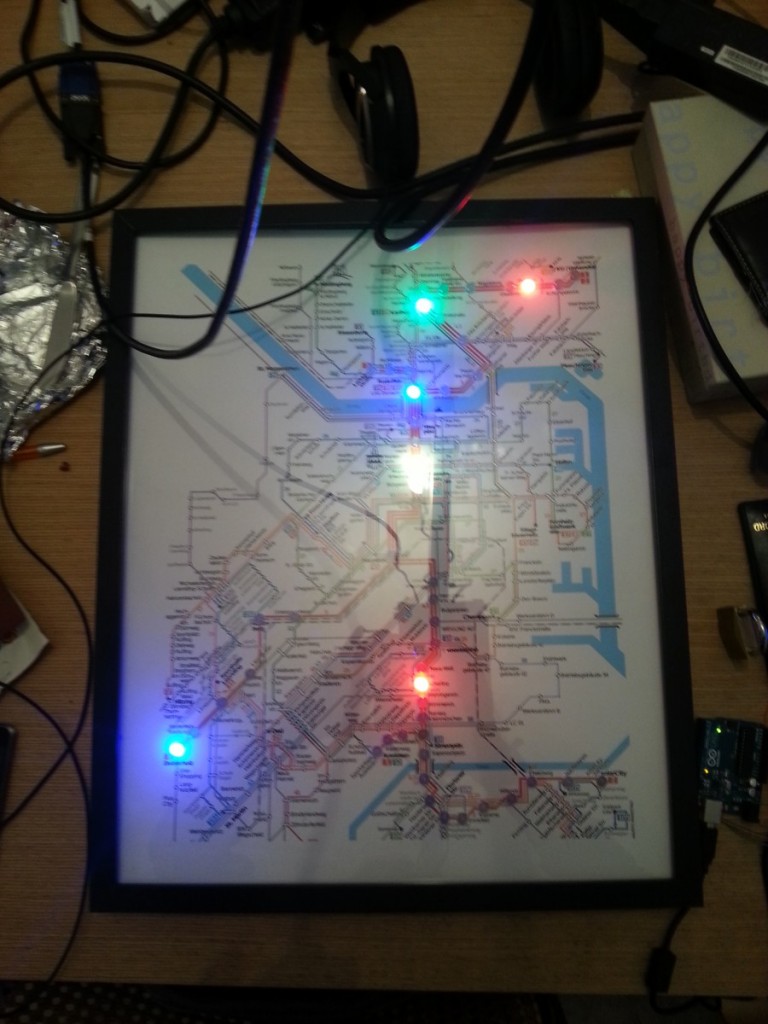 LEDs Turn This Paper Map Into A Tram Tracker | Hackaday