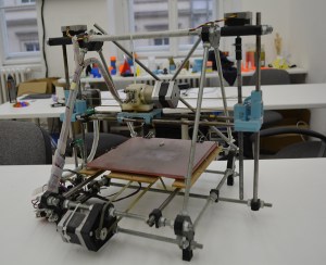 The first Prusa printer, derived from the RepRap Mendel.