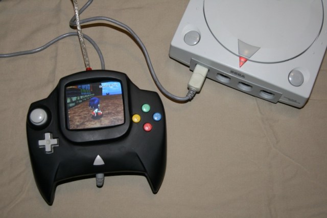 A SEGA Dreamcast Controller With A Built-in Screen