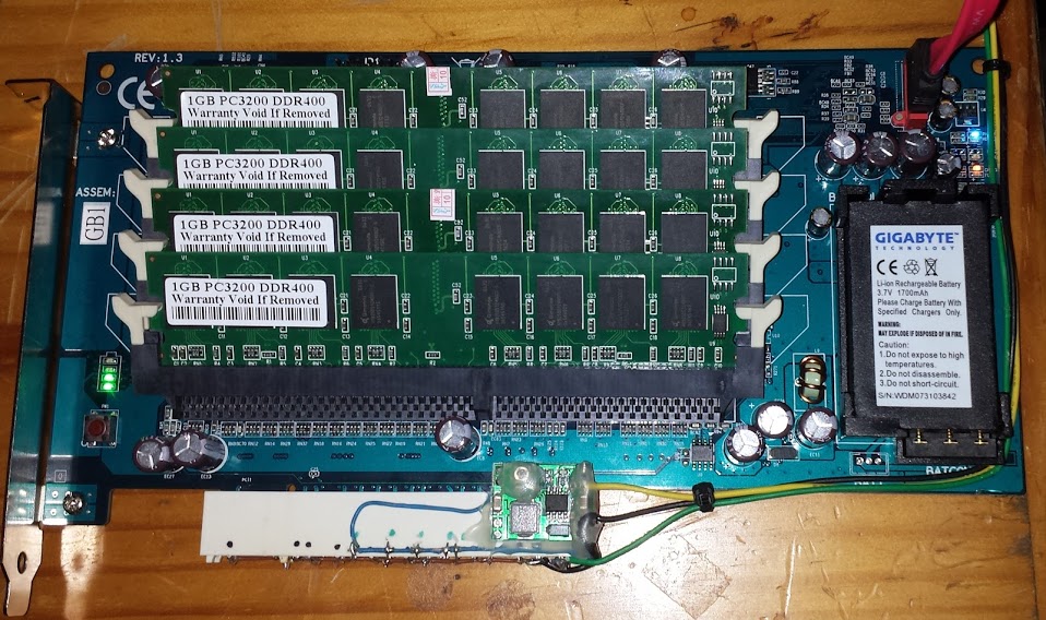 PCI I-RAM Working Without A PCI Slot | Hackaday