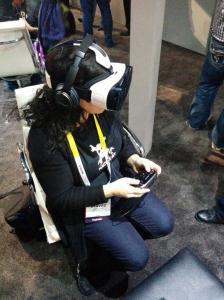 Sophi Kravitz trying out Oculus Gear VR