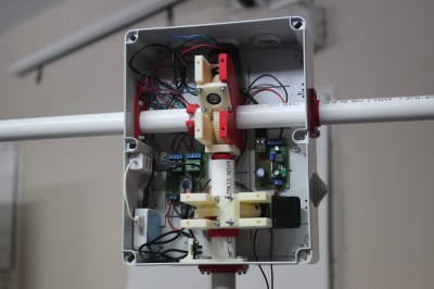 Internals of a SatNOGS ground station.