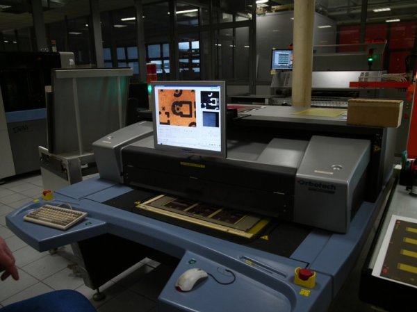 A Automated Optical Inspection machine, inspecting the USB Armory board