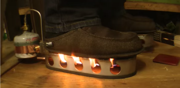 open flame heated slippers