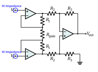 Instrumentation Amp with 3 Amps