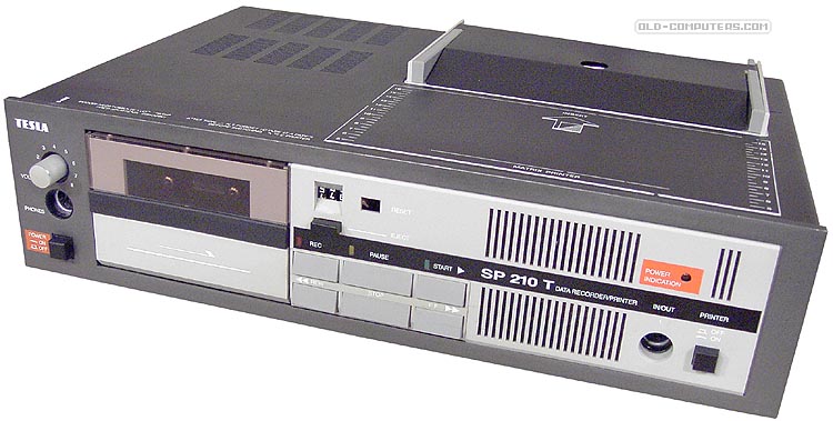 The Tesla SP-210T cassette deck/printer Image from old-computers.com