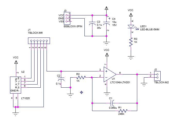 Thermocouple Amplifier Schematic | Hackaday